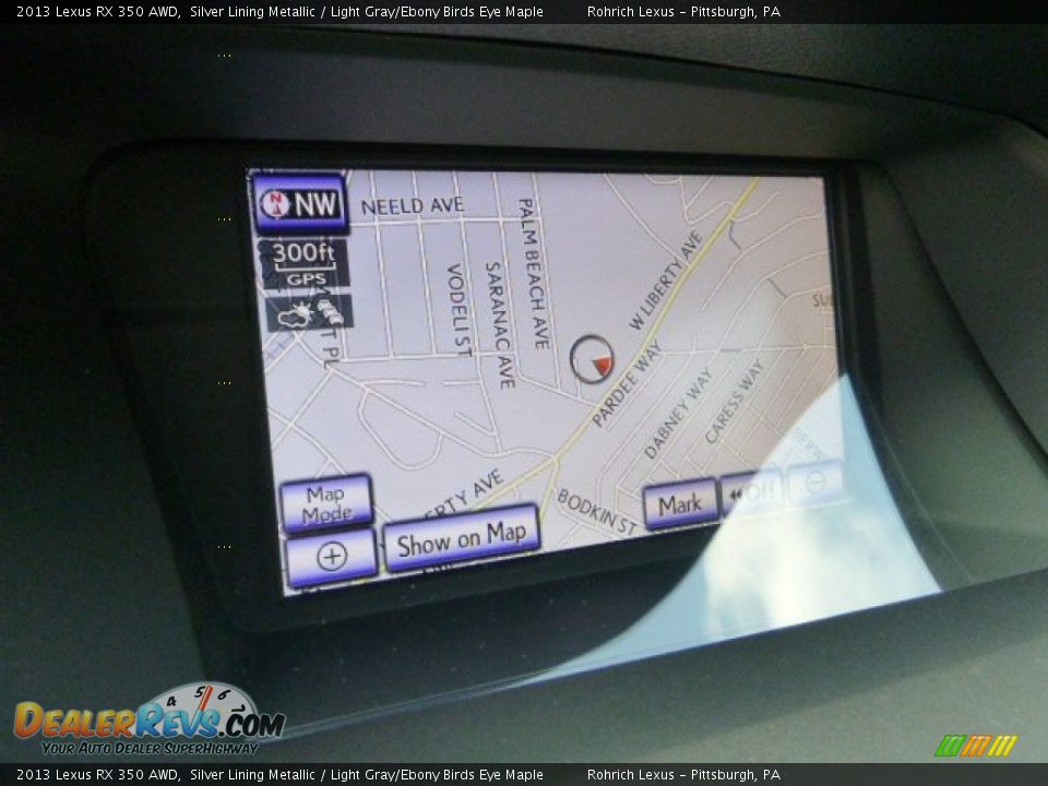 2013 Lexus RX 350 AWD Silver Lining Metallic / Light Gray/Ebony Birds Eye Maple Photo #16