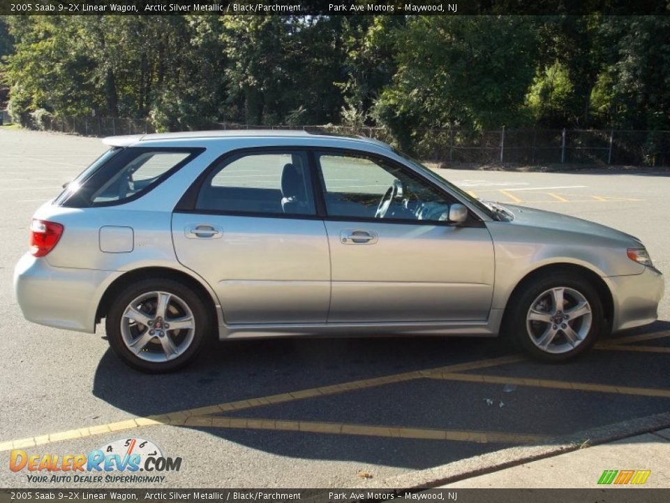 2005 Saab 9-2X Linear Wagon Arctic Silver Metallic / Black/Parchment Photo #5