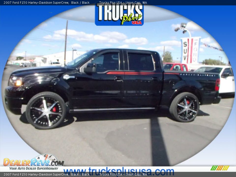 2007 Ford F150 Harley-Davidson SuperCrew Black / Black Photo #1