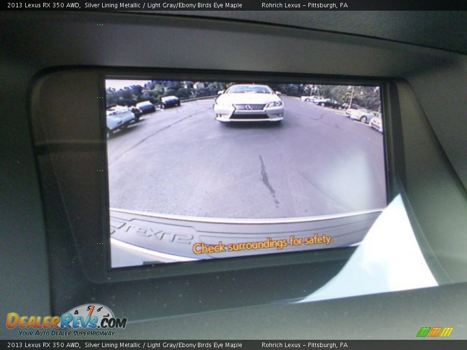 2013 Lexus RX 350 AWD Silver Lining Metallic / Light Gray/Ebony Birds Eye Maple Photo #19