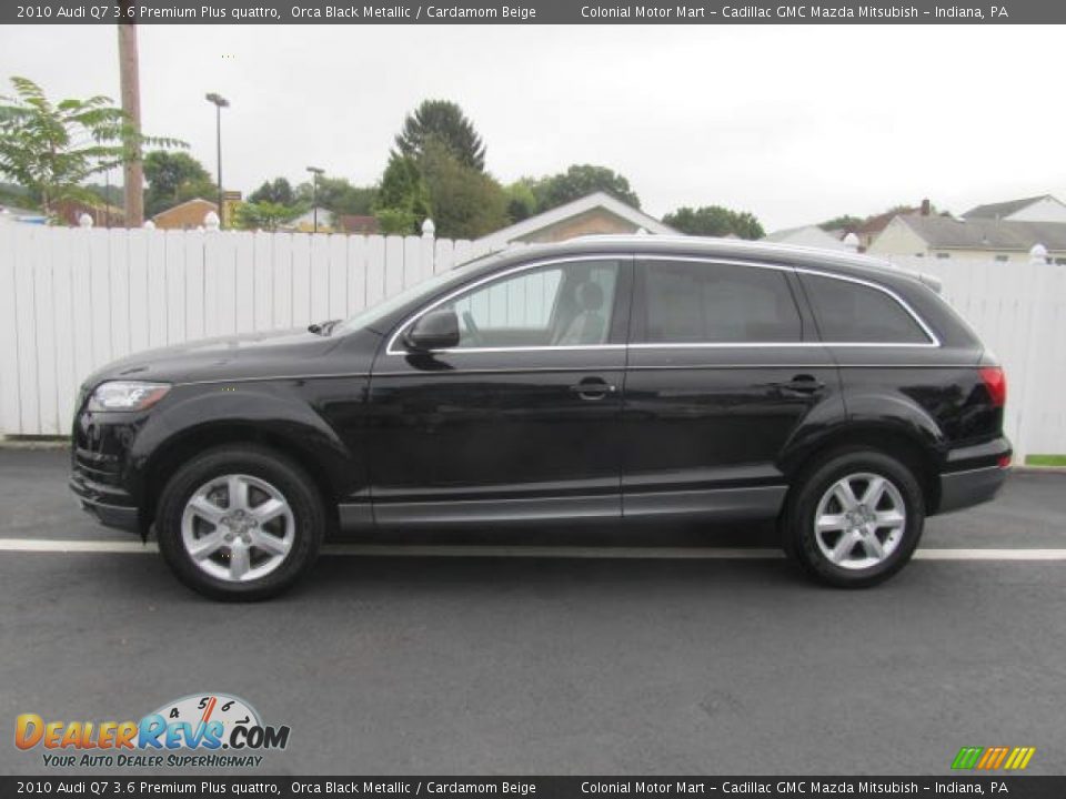 2010 Audi Q7 3.6 Premium Plus quattro Orca Black Metallic / Cardamom Beige Photo #2