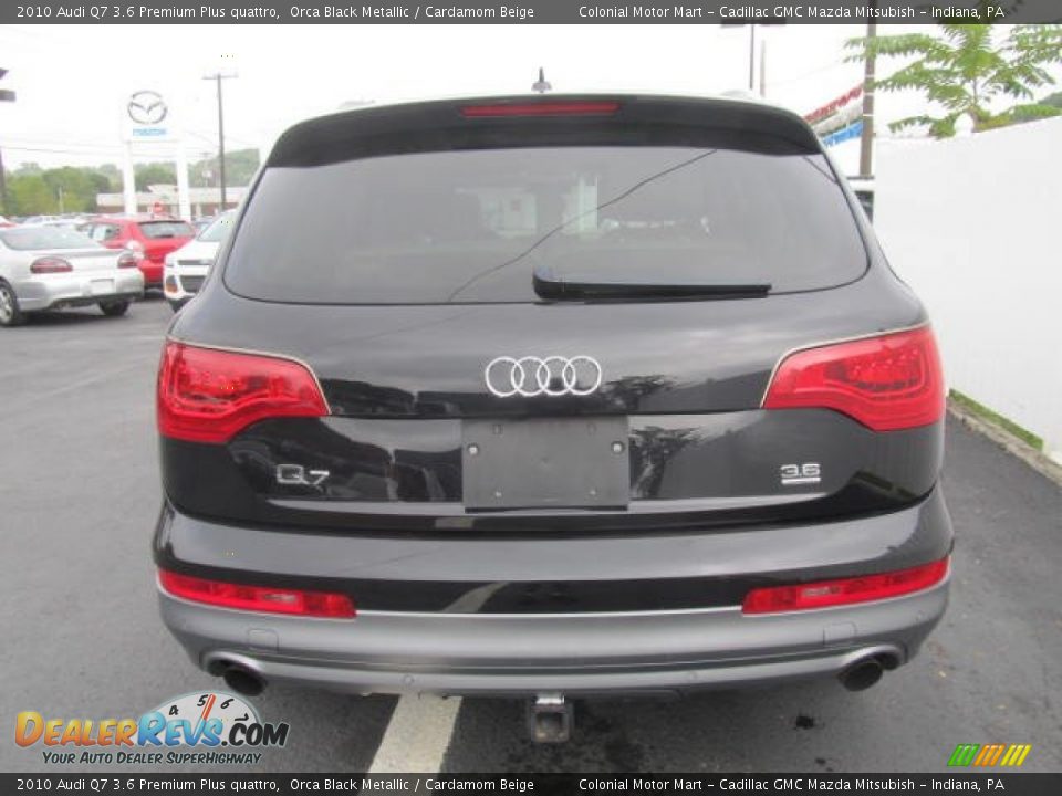 2010 Audi Q7 3.6 Premium Plus quattro Orca Black Metallic / Cardamom Beige Photo #5