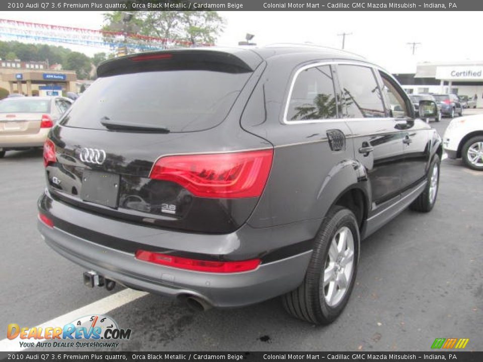2010 Audi Q7 3.6 Premium Plus quattro Orca Black Metallic / Cardamom Beige Photo #6
