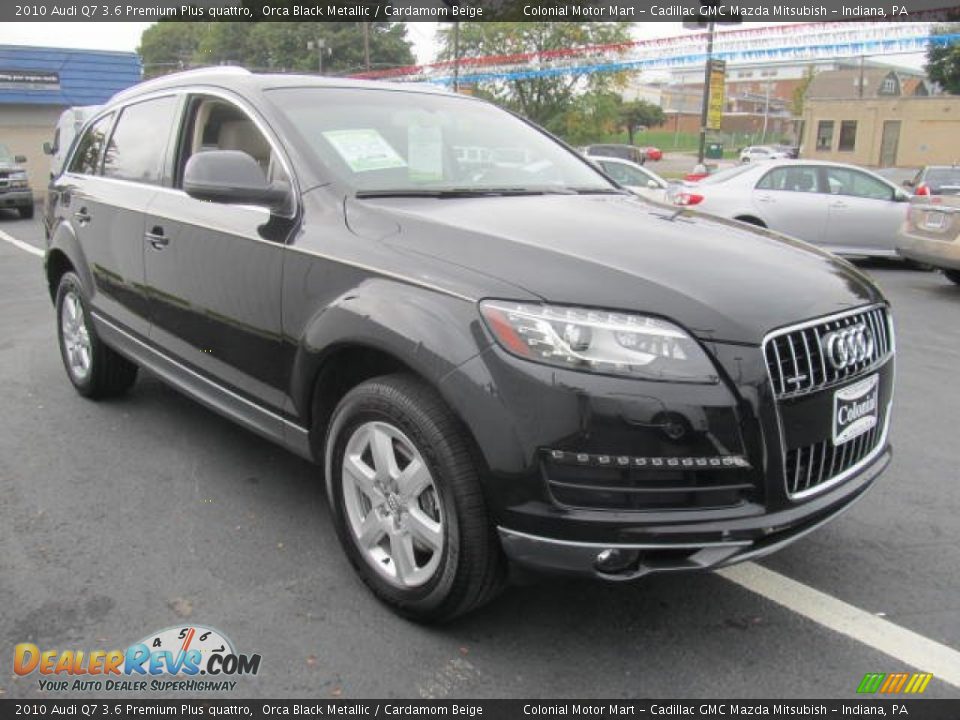 2010 Audi Q7 3.6 Premium Plus quattro Orca Black Metallic / Cardamom Beige Photo #8