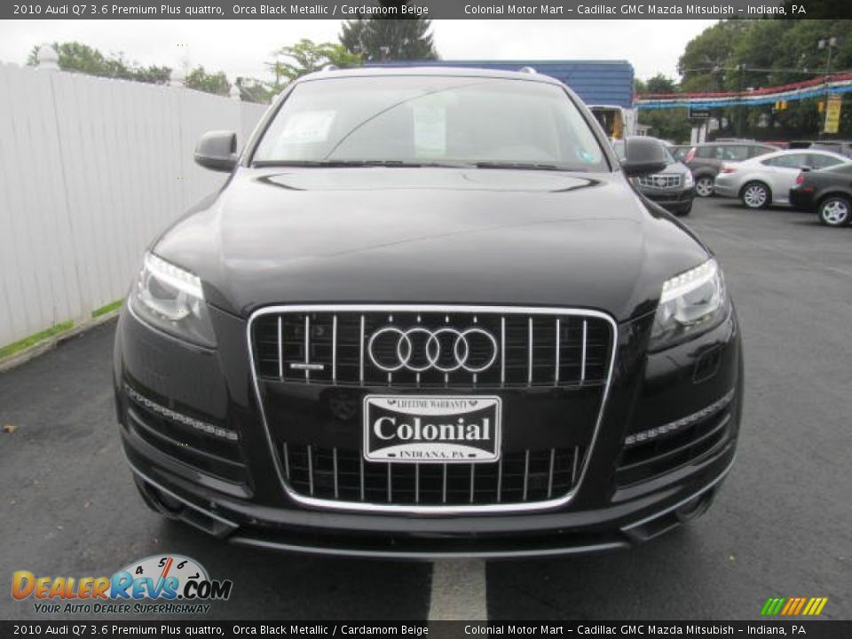 2010 Audi Q7 3.6 Premium Plus quattro Orca Black Metallic / Cardamom Beige Photo #9