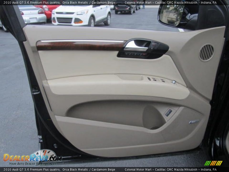2010 Audi Q7 3.6 Premium Plus quattro Orca Black Metallic / Cardamom Beige Photo #10