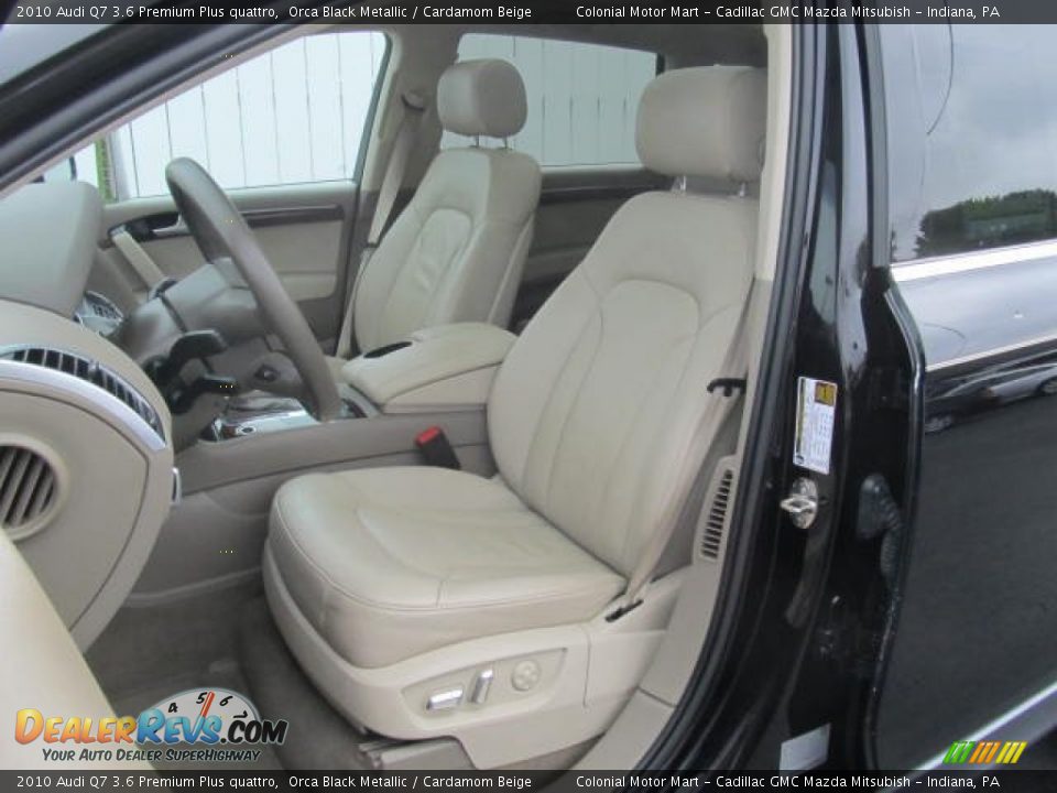 2010 Audi Q7 3.6 Premium Plus quattro Orca Black Metallic / Cardamom Beige Photo #12