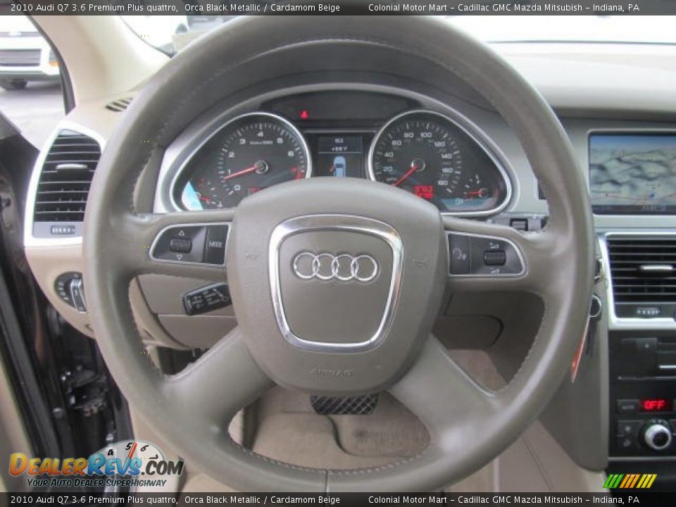2010 Audi Q7 3.6 Premium Plus quattro Orca Black Metallic / Cardamom Beige Photo #15