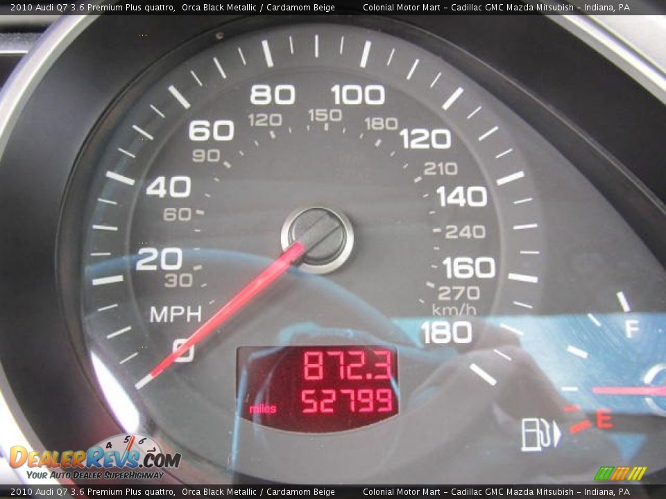 2010 Audi Q7 3.6 Premium Plus quattro Orca Black Metallic / Cardamom Beige Photo #20