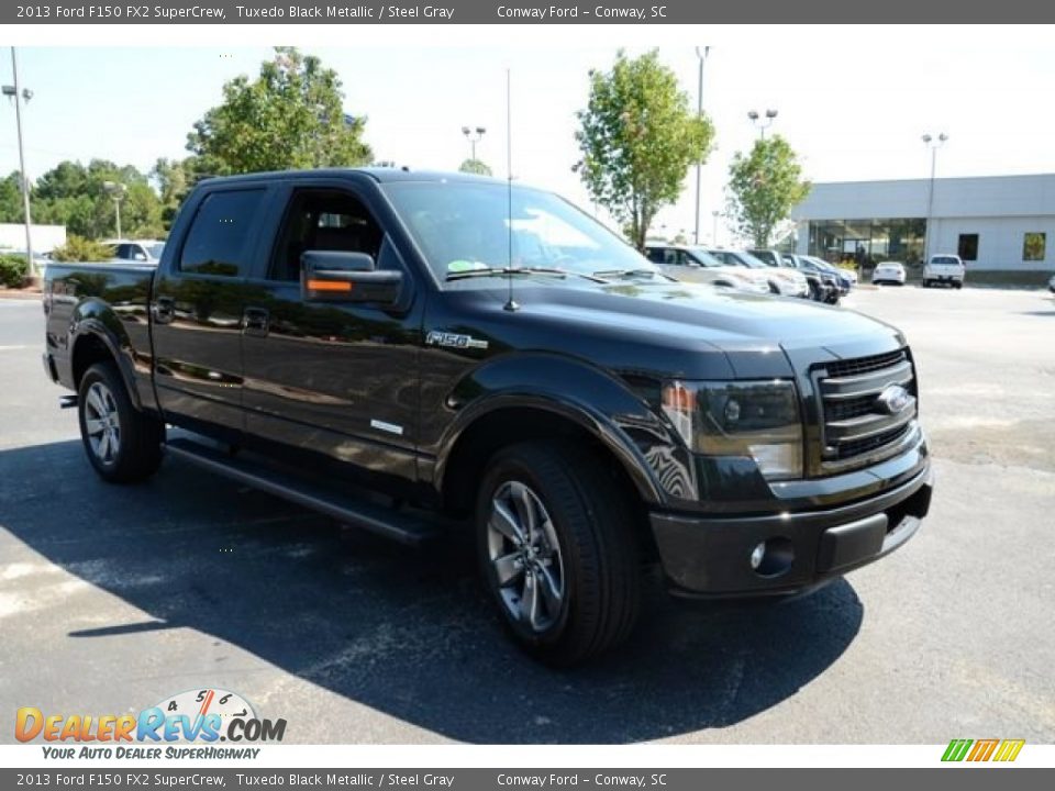 2013 Ford F150 FX2 SuperCrew Tuxedo Black Metallic / Steel Gray Photo #3