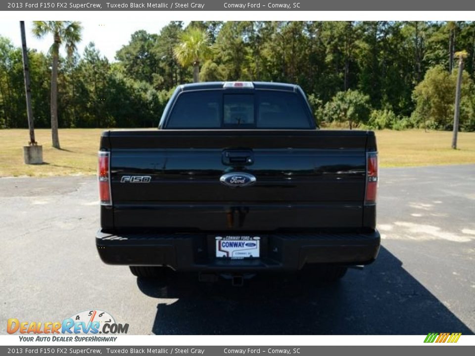 2013 Ford F150 FX2 SuperCrew Tuxedo Black Metallic / Steel Gray Photo #8