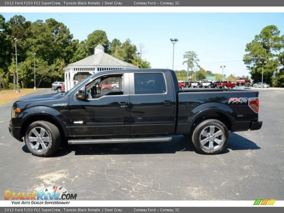 2013 Ford F150 FX2 SuperCrew Tuxedo Black Metallic / Steel Gray Photo #10