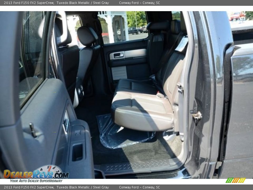 2013 Ford F150 FX2 SuperCrew Tuxedo Black Metallic / Steel Gray Photo #14
