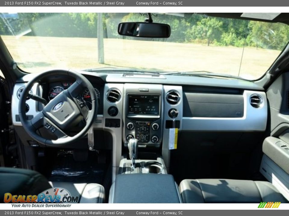 2013 Ford F150 FX2 SuperCrew Tuxedo Black Metallic / Steel Gray Photo #16