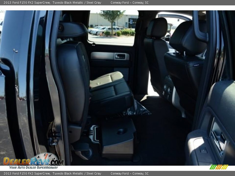 2013 Ford F150 FX2 SuperCrew Tuxedo Black Metallic / Steel Gray Photo #18
