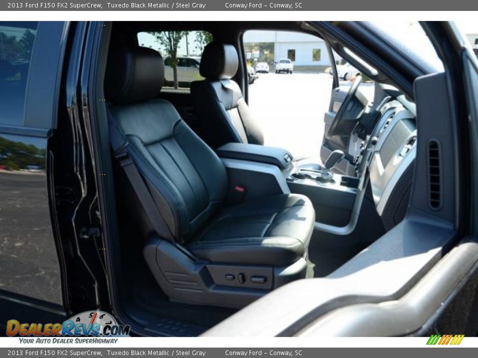 2013 Ford F150 FX2 SuperCrew Tuxedo Black Metallic / Steel Gray Photo #19