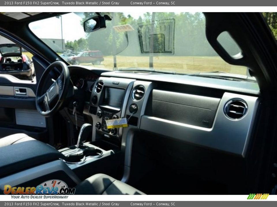 2013 Ford F150 FX2 SuperCrew Tuxedo Black Metallic / Steel Gray Photo #20