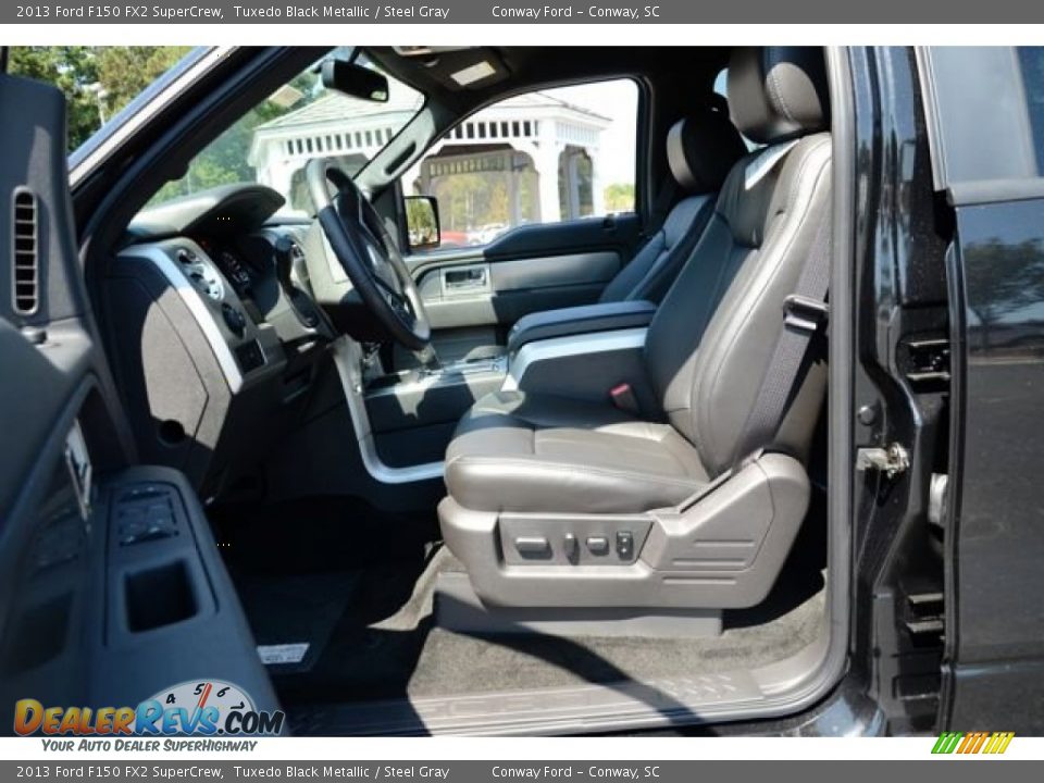 2013 Ford F150 FX2 SuperCrew Tuxedo Black Metallic / Steel Gray Photo #21