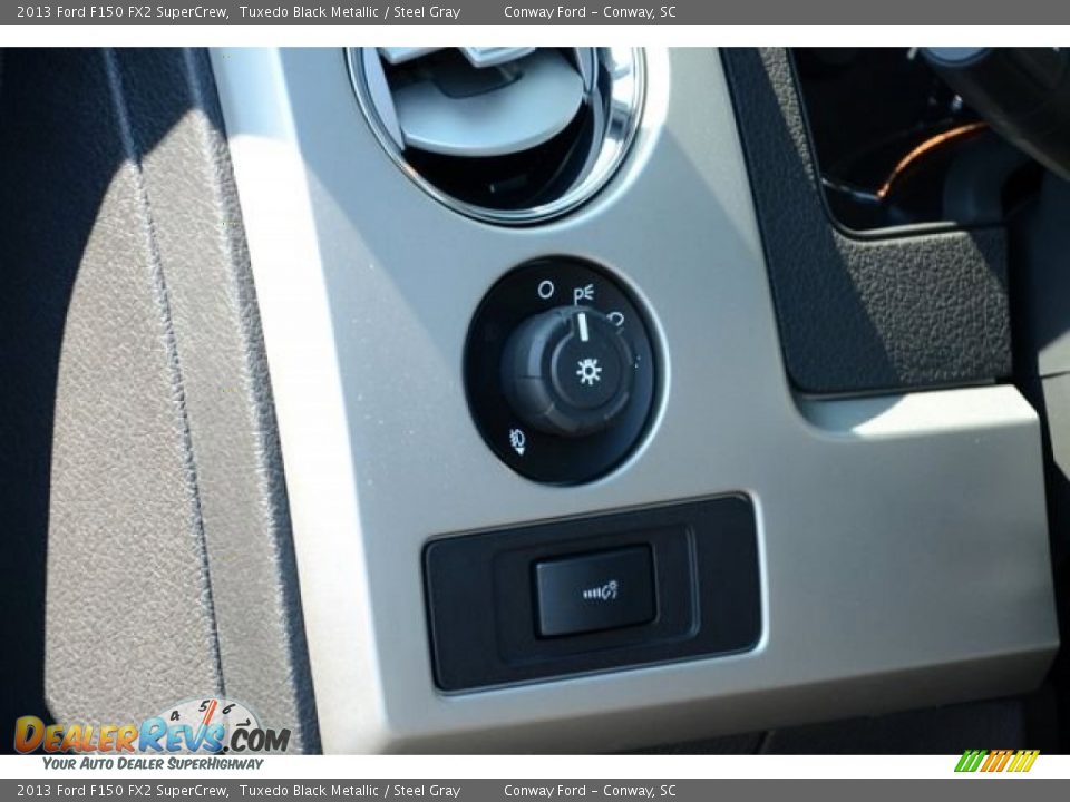 2013 Ford F150 FX2 SuperCrew Tuxedo Black Metallic / Steel Gray Photo #24