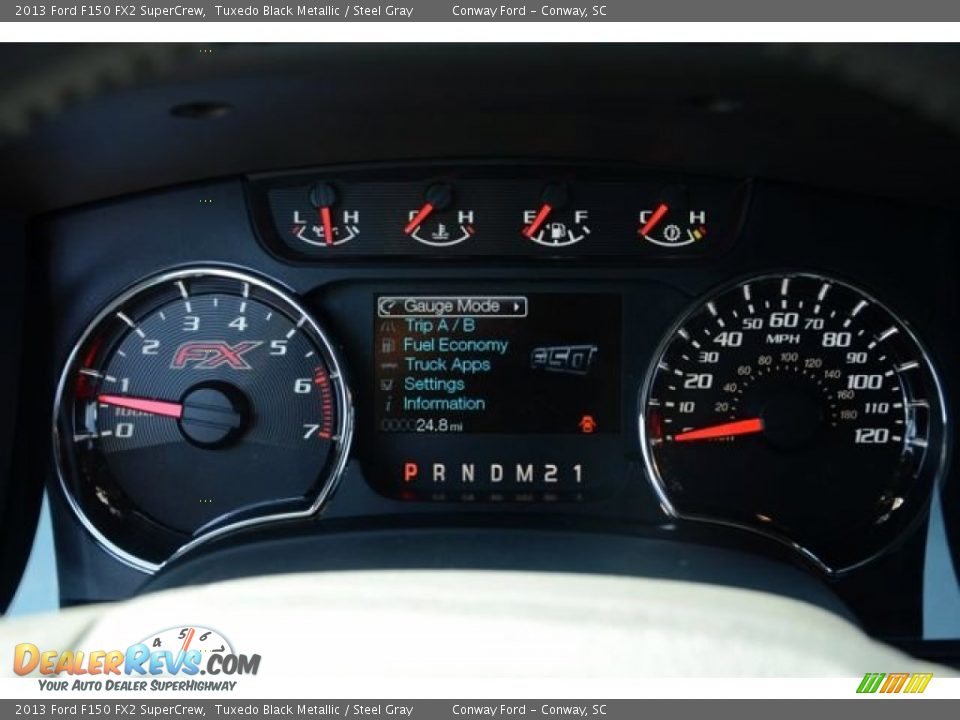 2013 Ford F150 FX2 SuperCrew Tuxedo Black Metallic / Steel Gray Photo #25