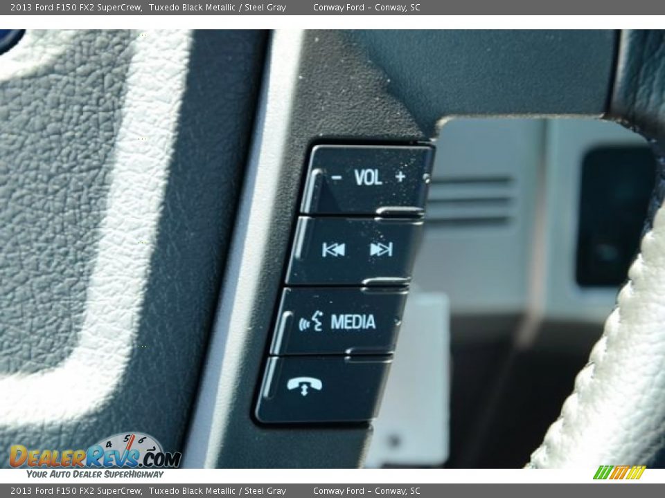2013 Ford F150 FX2 SuperCrew Tuxedo Black Metallic / Steel Gray Photo #27