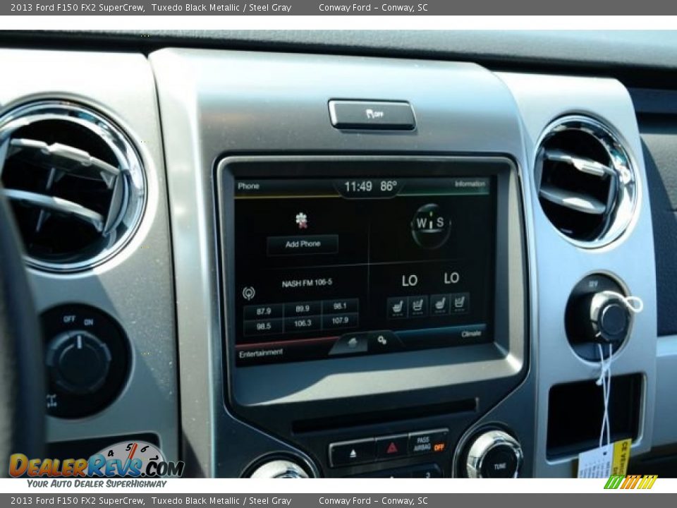 2013 Ford F150 FX2 SuperCrew Tuxedo Black Metallic / Steel Gray Photo #28