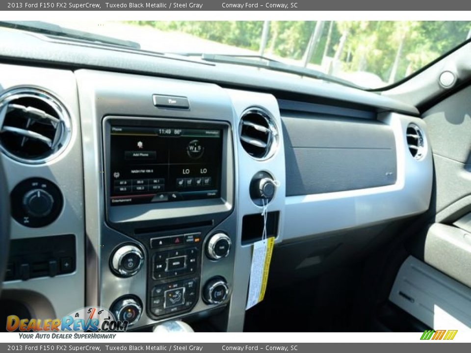 2013 Ford F150 FX2 SuperCrew Tuxedo Black Metallic / Steel Gray Photo #30