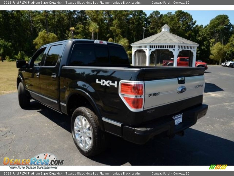 2013 Ford F150 Platinum SuperCrew 4x4 Tuxedo Black Metallic / Platinum Unique Black Leather Photo #7