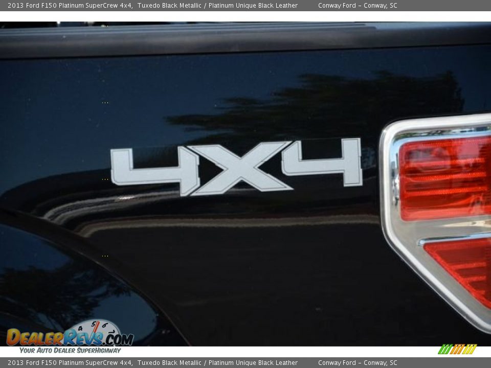 2013 Ford F150 Platinum SuperCrew 4x4 Tuxedo Black Metallic / Platinum Unique Black Leather Photo #9