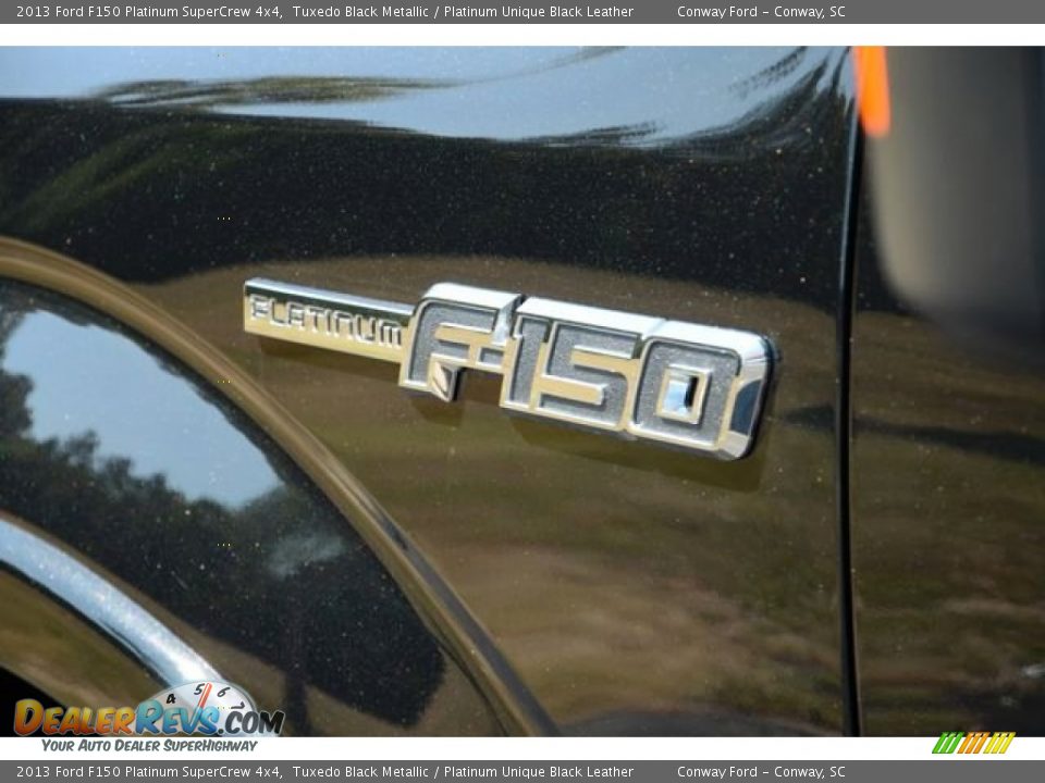 2013 Ford F150 Platinum SuperCrew 4x4 Tuxedo Black Metallic / Platinum Unique Black Leather Photo #10