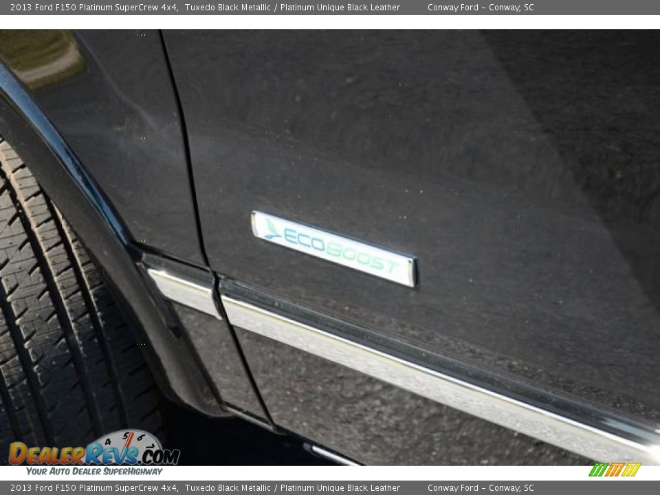 2013 Ford F150 Platinum SuperCrew 4x4 Tuxedo Black Metallic / Platinum Unique Black Leather Photo #11
