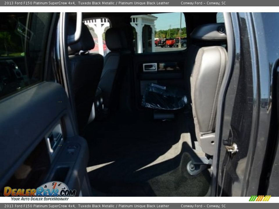 2013 Ford F150 Platinum SuperCrew 4x4 Tuxedo Black Metallic / Platinum Unique Black Leather Photo #13