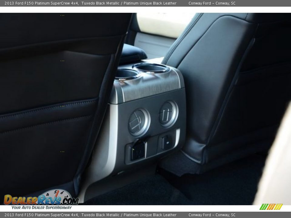 2013 Ford F150 Platinum SuperCrew 4x4 Tuxedo Black Metallic / Platinum Unique Black Leather Photo #14