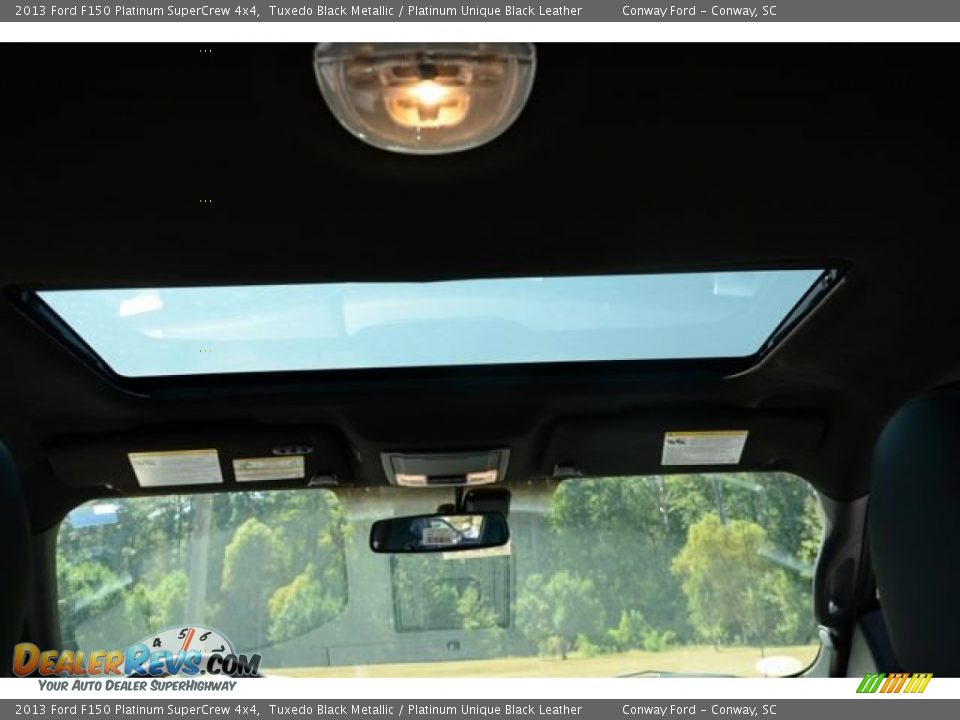 2013 Ford F150 Platinum SuperCrew 4x4 Tuxedo Black Metallic / Platinum Unique Black Leather Photo #16