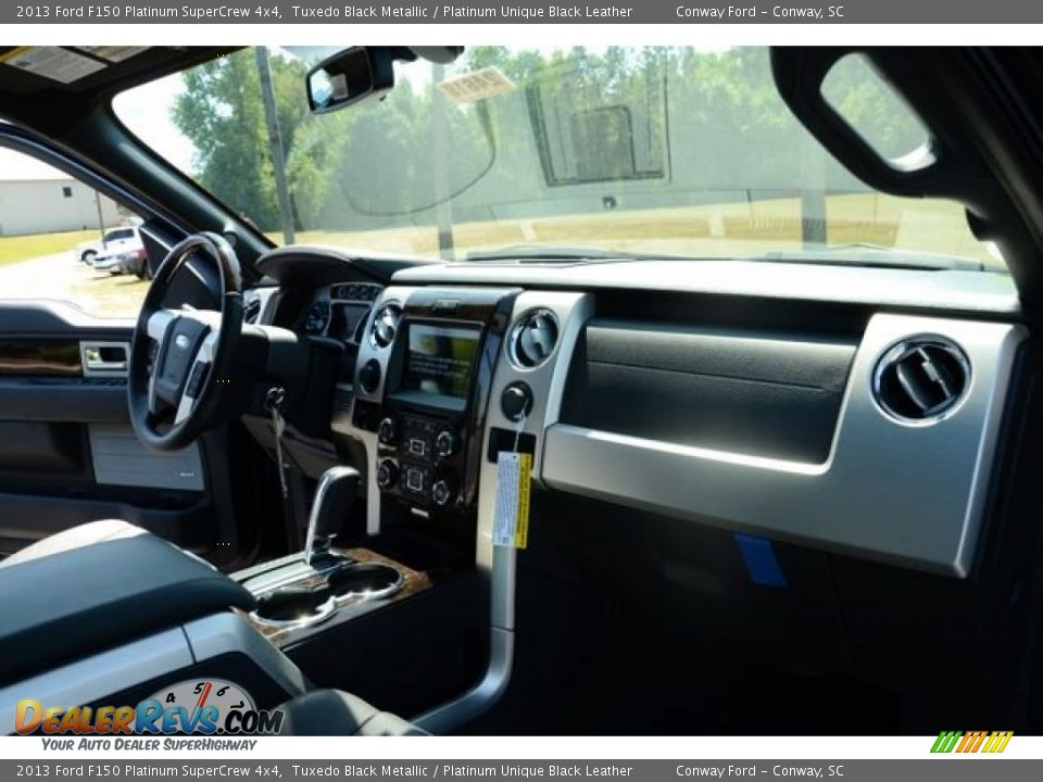 2013 Ford F150 Platinum SuperCrew 4x4 Tuxedo Black Metallic / Platinum Unique Black Leather Photo #20