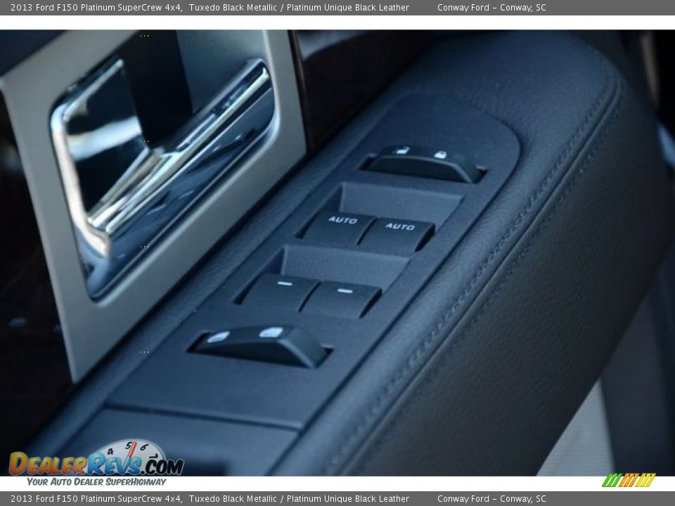 2013 Ford F150 Platinum SuperCrew 4x4 Tuxedo Black Metallic / Platinum Unique Black Leather Photo #22