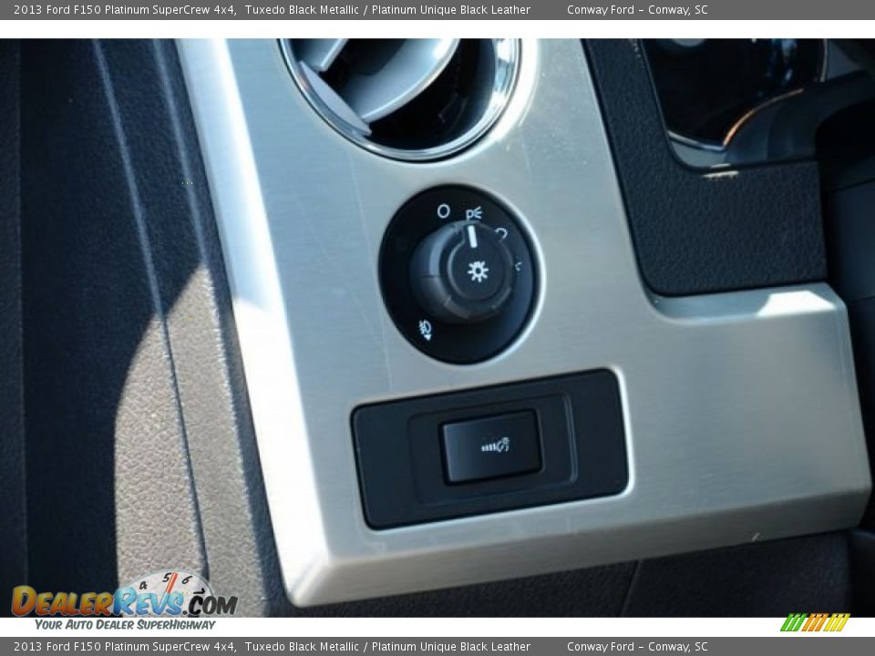 2013 Ford F150 Platinum SuperCrew 4x4 Tuxedo Black Metallic / Platinum Unique Black Leather Photo #23