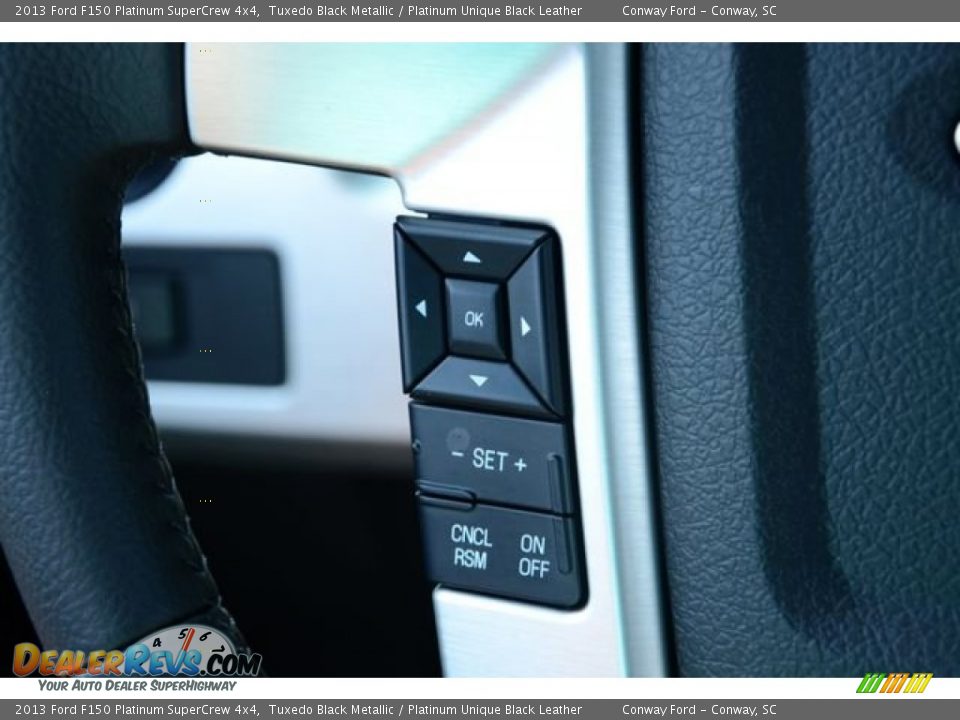 2013 Ford F150 Platinum SuperCrew 4x4 Tuxedo Black Metallic / Platinum Unique Black Leather Photo #25