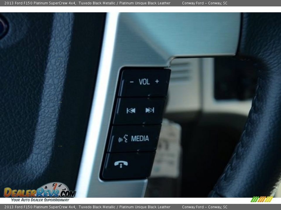 2013 Ford F150 Platinum SuperCrew 4x4 Tuxedo Black Metallic / Platinum Unique Black Leather Photo #26