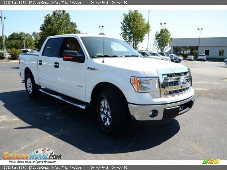 2013 Ford F150 XLT SuperCrew Oxford White / Adobe Photo #3
