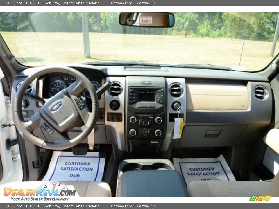 2013 Ford F150 XLT SuperCrew Oxford White / Adobe Photo #13