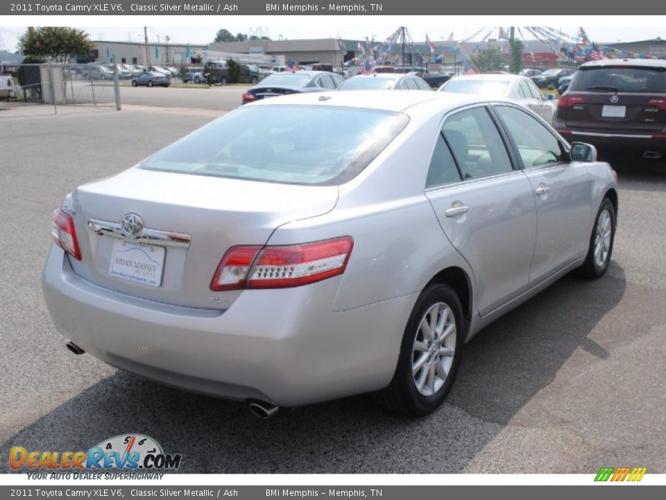 2011 Toyota Camry XLE V6 Classic Silver Metallic / Ash Photo #5