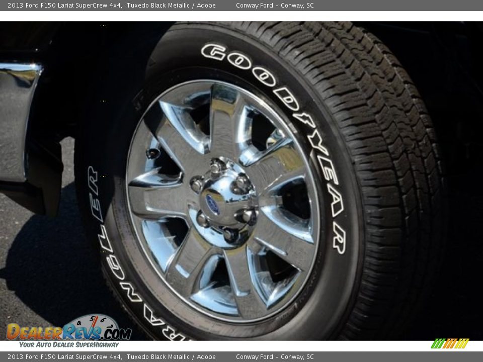 2013 Ford F150 Lariat SuperCrew 4x4 Tuxedo Black Metallic / Adobe Photo #10