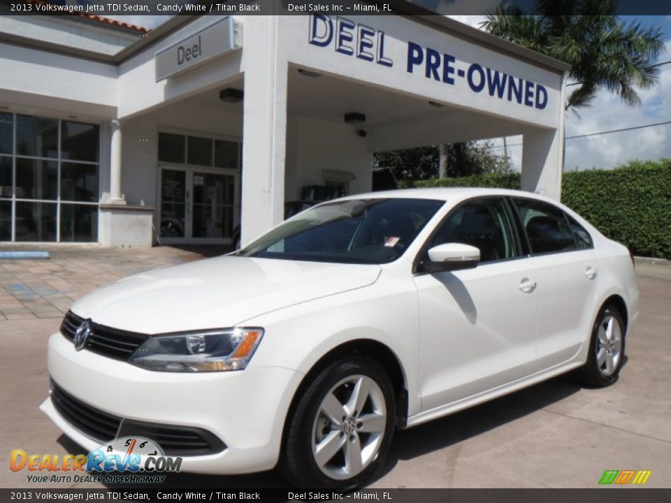 2013 Volkswagen Jetta TDI Sedan Candy White / Titan Black Photo #1