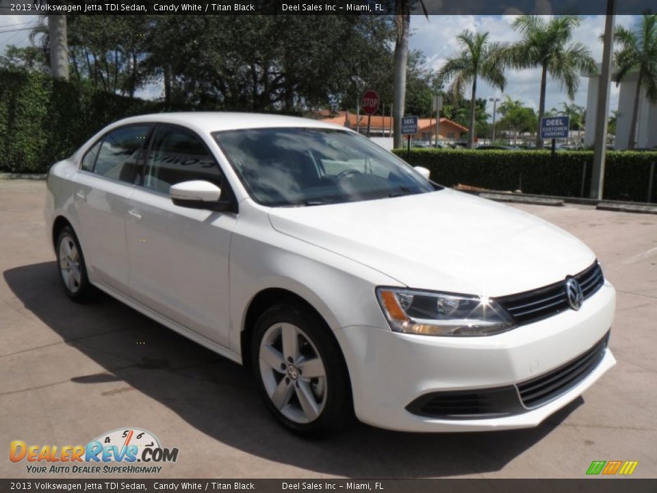 2013 Volkswagen Jetta TDI Sedan Candy White / Titan Black Photo #7
