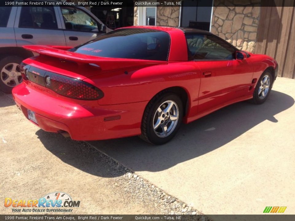1998 Pontiac Firebird Trans Am Coupe Bright Red / Dark Pewter Photo #2