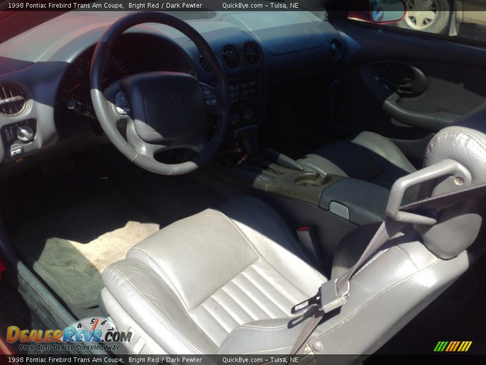1998 Pontiac Firebird Trans Am Coupe Bright Red / Dark Pewter Photo #5