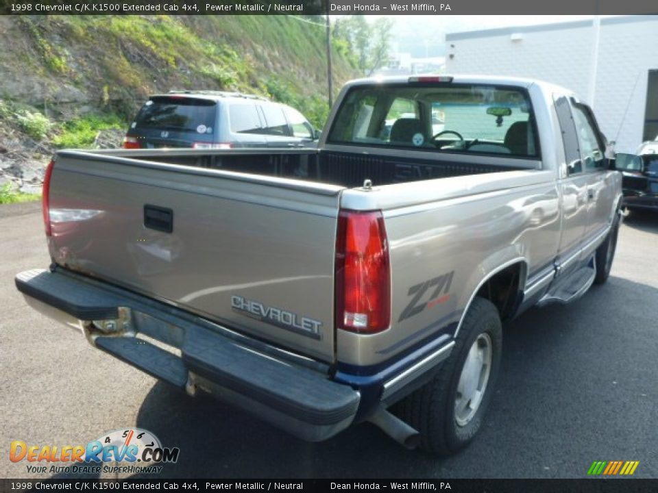 1998 Chevrolet C/K K1500 Extended Cab 4x4 Pewter Metallic / Neutral Photo #3