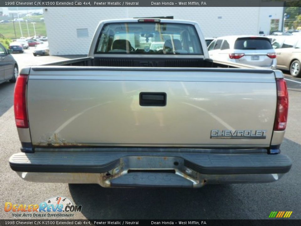 1998 Chevrolet C/K K1500 Extended Cab 4x4 Pewter Metallic / Neutral Photo #4