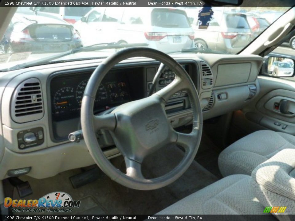 1998 Chevrolet C/K K1500 Extended Cab 4x4 Pewter Metallic / Neutral Photo #12
